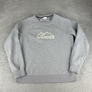 Columbia Wander Women's Size Medium Crew neck sweatshirt Gray Hike Outdoors